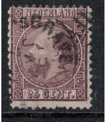 011 Koning Willem III (o) rondstempel