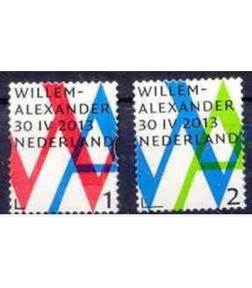3057 - 3058 Willem Alexander Inhuldigingszegel (xx)