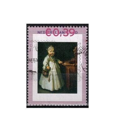 2420 A-19 Meisje bij een kinderstoel (o)