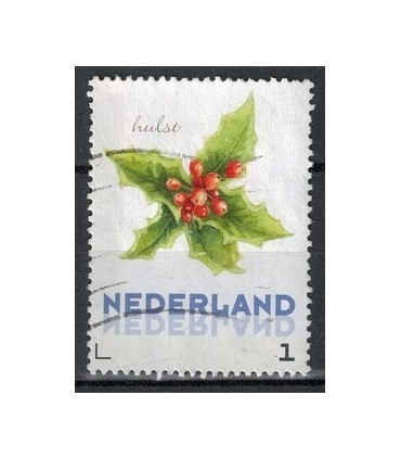 3012 Ac-07 Bloemen winter hulst (o)