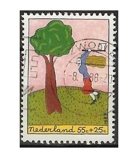 1387 Kinderzegel (o)