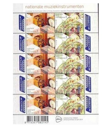 3173 - 3174 Nationale muziekinstrumenten (xx) vel