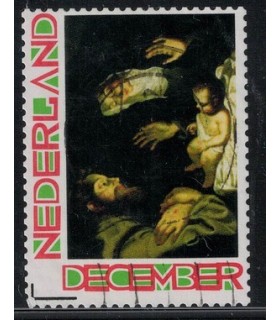 Kerstzegel Kindje Jezus (o)