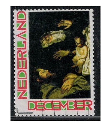 Kerstzegel Kindje Jezus (o)