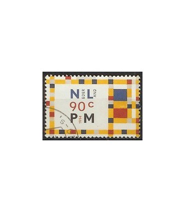 1597 Mondriaanpostzegel (o)