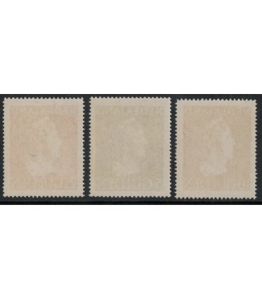 347 - 349 Koningin Wilhelmina (xx) 4. incl. certificaat