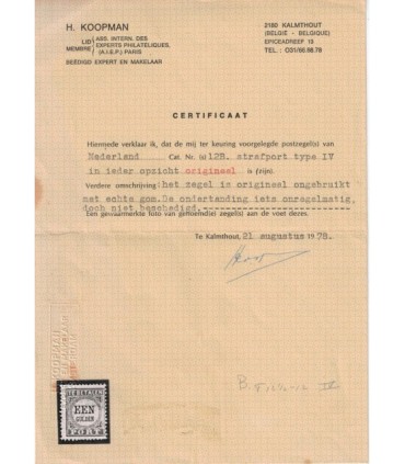 Port 12B Type IV (x) certificaat