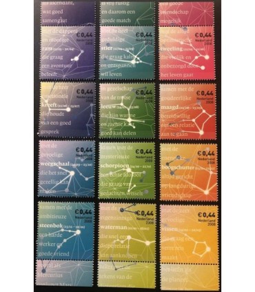 2581 - 2592 Sterrenzegels (xx) los