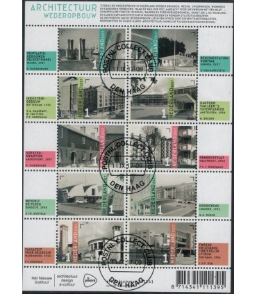3576 - 3585 Architectuur wederopbouw (o) vel