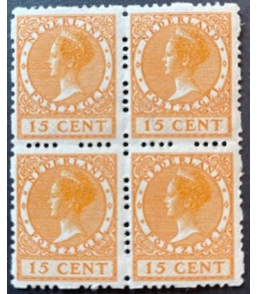 R49 Koningin Wilhelmina (xx) blok van vier