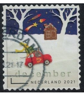 3981 Kerstzegel (o)