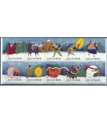 3799 - 3808 Kerstzegels (xx) 1/2 vel