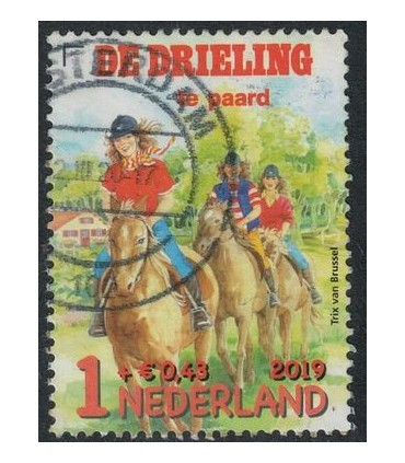 3787 Kinderpost zegel Drieling (o)