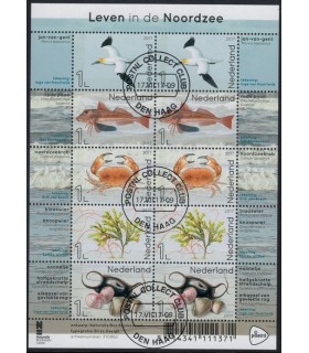3550 - 3554 Leven in de Noordzee (o) vel
