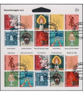 3588 - 3597 Kerstzegels vel (o)