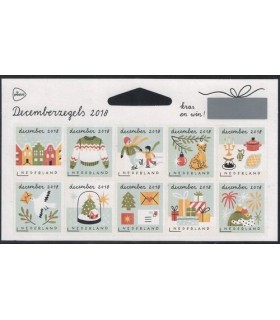 3698 - 3707 Kerstzegels (xx) 1/2 vel