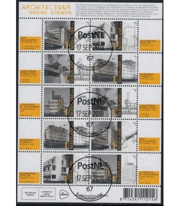 3679 - 3683 Architectuur nieuwe bouwen (o) vel