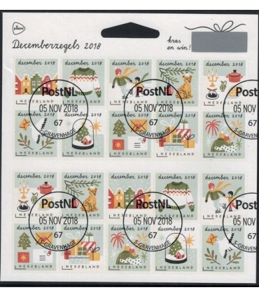 3698 - 3707 Kerstzegels (o)