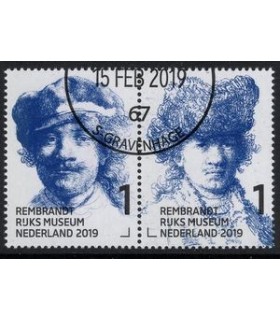 3723 - 3724 Rembrandt in het Rijksmuseum (o) paar c