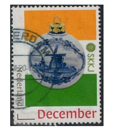 Kerstzegel letter SKKJ (o)