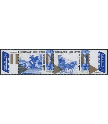 3845 - 3846 Oude postroutes (xx) paar TAB