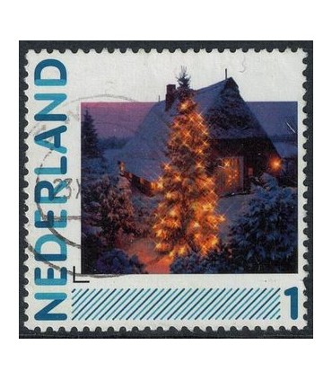 2791 Hb-35 Huis met kerstboom (o)