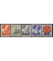 203 - 207 RodeKruis zegels (x)