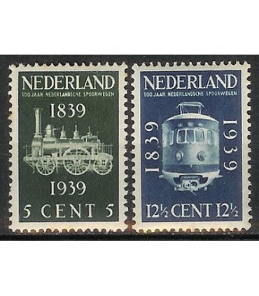 325 - 326 Spoorwegjubileumzegels (x)