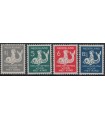 225 - 228 Kinderzegels (xx) lees!