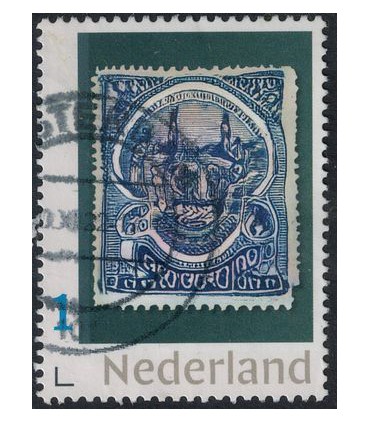 Postzegel op een postzegel (o)