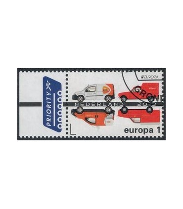 3055 Postauto modern Europazegel (o) TAB c