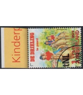 3787 Kinderpost zegel Drieling (o) TAB c