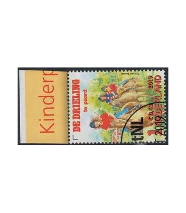 3787 Kinderpost zegel Drieling (o) TAB c