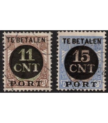 1 en 2 Postpakketverrekenzegel (o) 1.