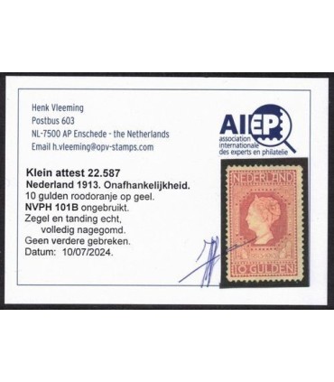 101 Jubileumzegel (xx) lees! attest