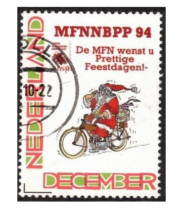 Kerst MFNNBPP kerstman op fiets (o)