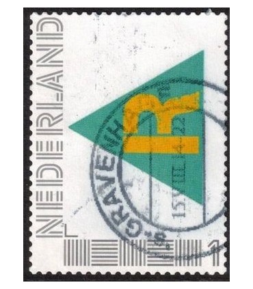 Letter R in groene driehoek (o)