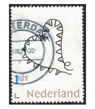 Hartje van vlaggetjes  (o)