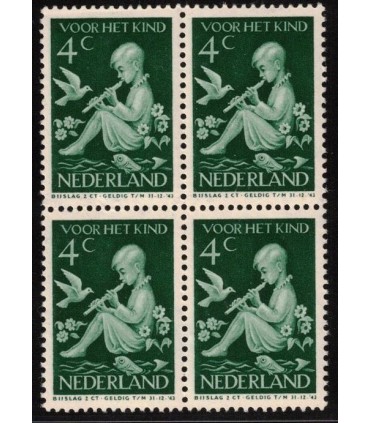 315 Kinderzegel (xx) blok van vier