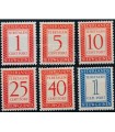 Nederlands-Nieuw-Guinea 1957 Portzegels Port 1 - 6 (xx)