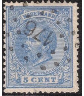 019 Koning Willem III (o) puntstempel 176 Geldrop