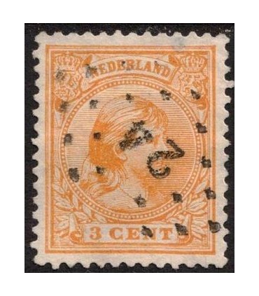 034 Prinses Wilhelmina (o) puntstempel 24 Deventer