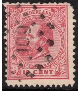 021 Koning Willem III (o) puntstempel 109 Veendam