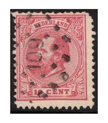 021 Koning Willem III (o) puntstempel 109 Veendam