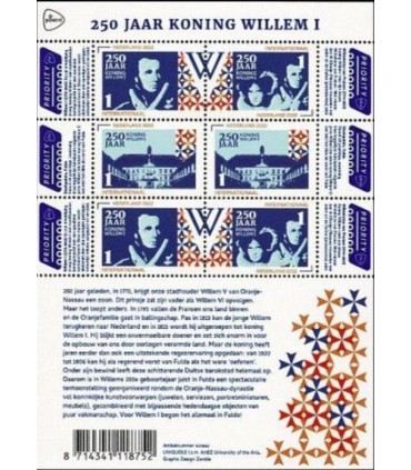 4039 - 4040 250 Jaar Koning Willem I (xx) vel