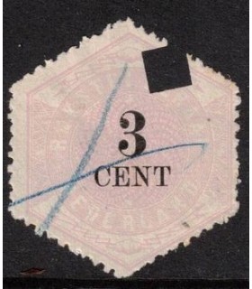 Telegramzegel 02 (o) 3. vierkant gat