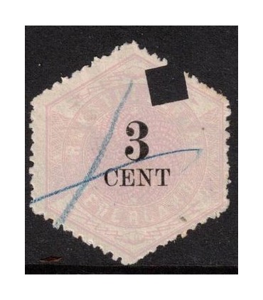 Telegramzegel 02 (o) 3. vierkant gat