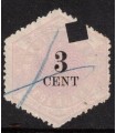 Telegramzegel 02 (o) 3. vierkant gat