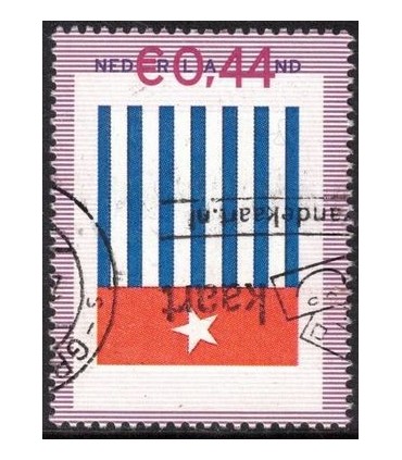 Ster in rood vlak blauw banen (o)