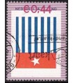 Ster in rood vlak blauw banen (o)